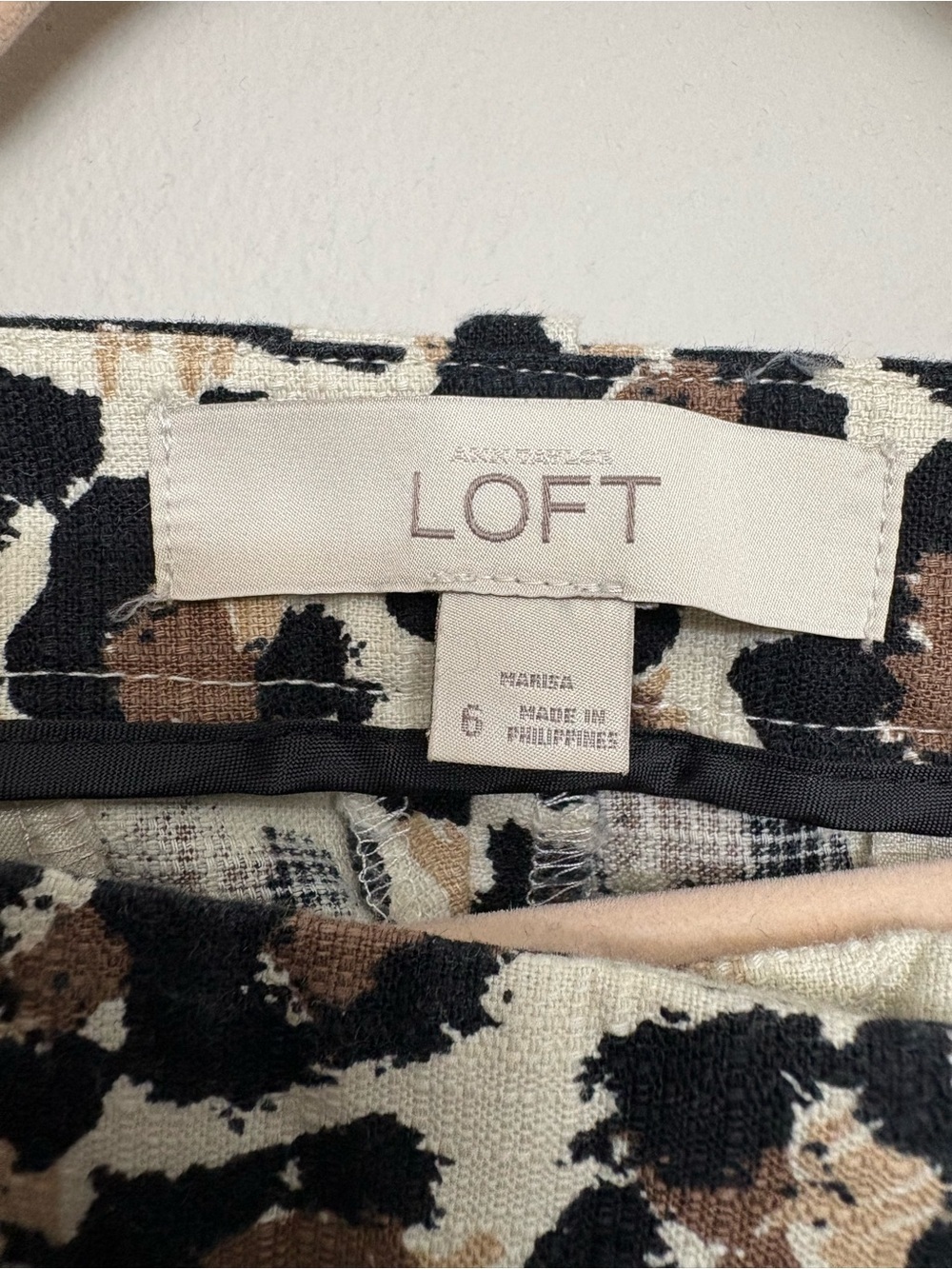 Ann Taylor Loft Animal Print Skirt - Black Brown Cream - Picture 3 of 6